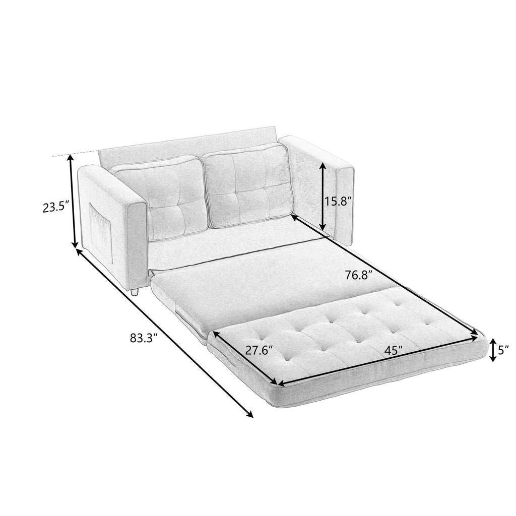 3-fach faltbares Futon-Schlafsofa