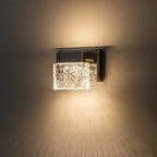 C Cattleya Edelstahl 3000K LED-Spiegelleuchte mit integrierten Kunstglasschirmen – Chrom