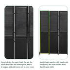 3-teilige Raumteiler und faltbarer Sichtschutz aus Naturholz, 1,8 m hohe Wandtrennwand zur Raumaufteilung