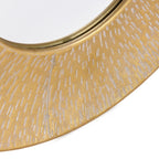 3-teiliges Set runder Wandspiegel aus goldfarbenem Metall – 22,25 cm Durchmesser x 2,36 cm Tiefe