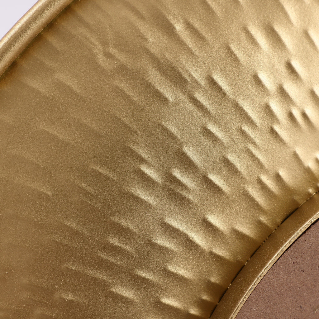 3-teiliges Set runder Wandspiegel aus goldfarbenem Metall – 22,25 cm Durchmesser x 2,36 cm Tiefe