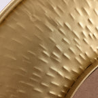 3-teiliges Set runder Wandspiegel aus goldfarbenem Metall – 22,25 cm Durchmesser x 2,36 cm Tiefe