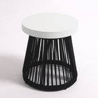 3-teiliges drehbares Lounge-Sessel-Set für den Außenbereich, Fassstühle für den Garten