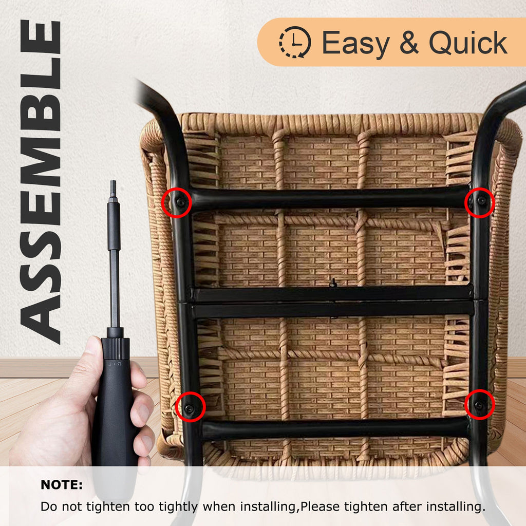 3-teiliges Bistro-Set aus Rattan für den Außenbereich, wetterfeste Rattanmöbel, Terrassenstühle mit Kissen