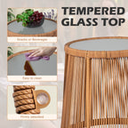 3-teiliges Bistro-Set aus Rattan für den Außenbereich, wetterfeste Rattanmöbel, Terrassenstühle mit Kissen