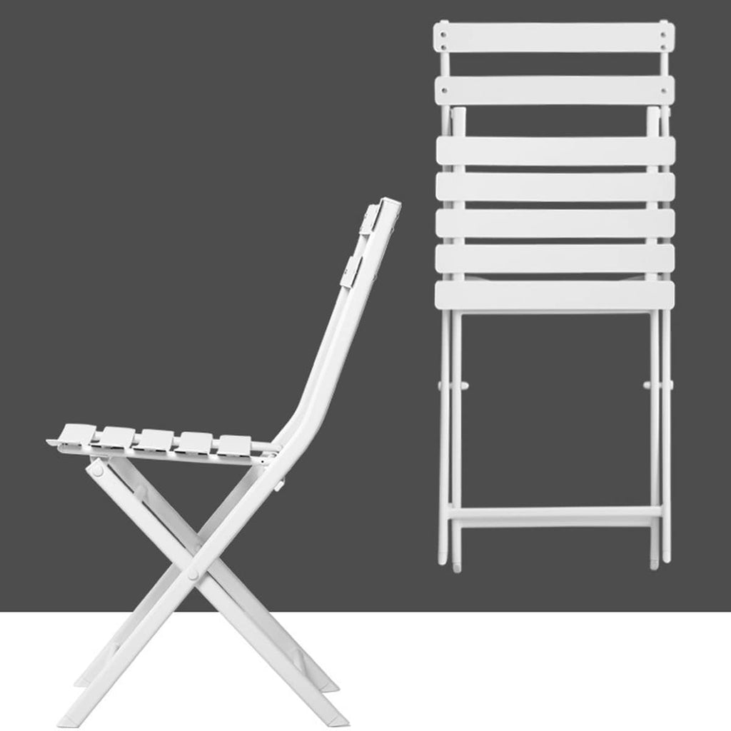 3-teiliges Bistro-Set für die Terrasse, bestehend aus klappbarem runden Tisch und Stühlen