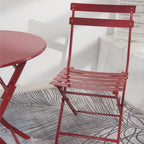 3-teiliges Bistro-Set für die Terrasse, bestehend aus klappbarem runden Tisch und Stühlen