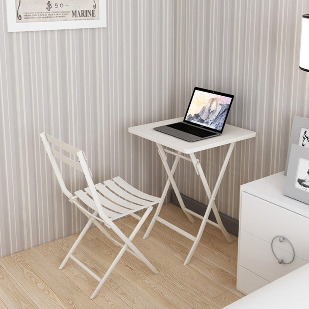 3-teiliges minimalistisches Bistro-Set für die Terrasse, bestehend aus klappbarem quadratischem Tisch und Stühlen