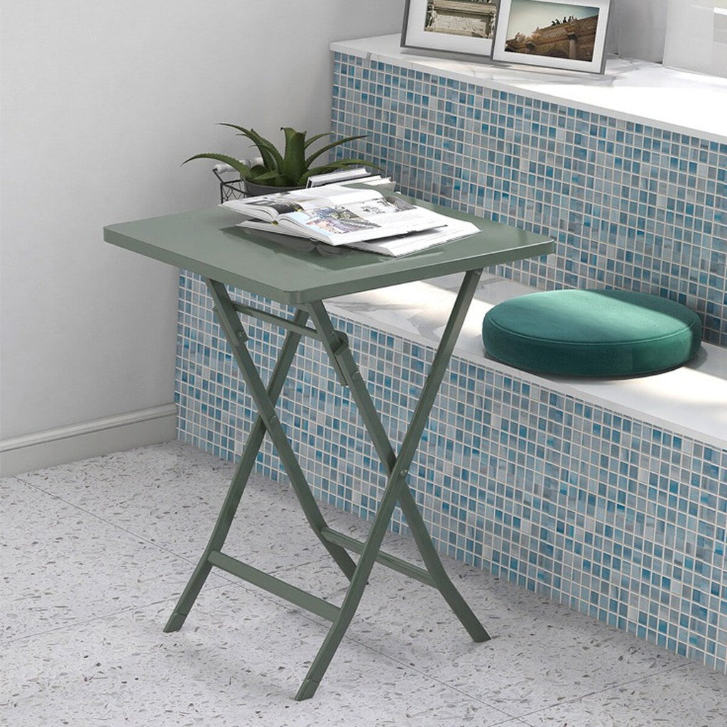 3-teiliges minimalistisches Bistro-Set für die Terrasse, bestehend aus klappbarem quadratischem Tisch und Stühlen