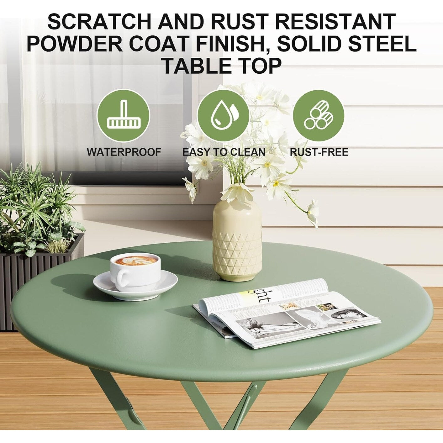 3-teiliges Bistro-Set für die Terrasse