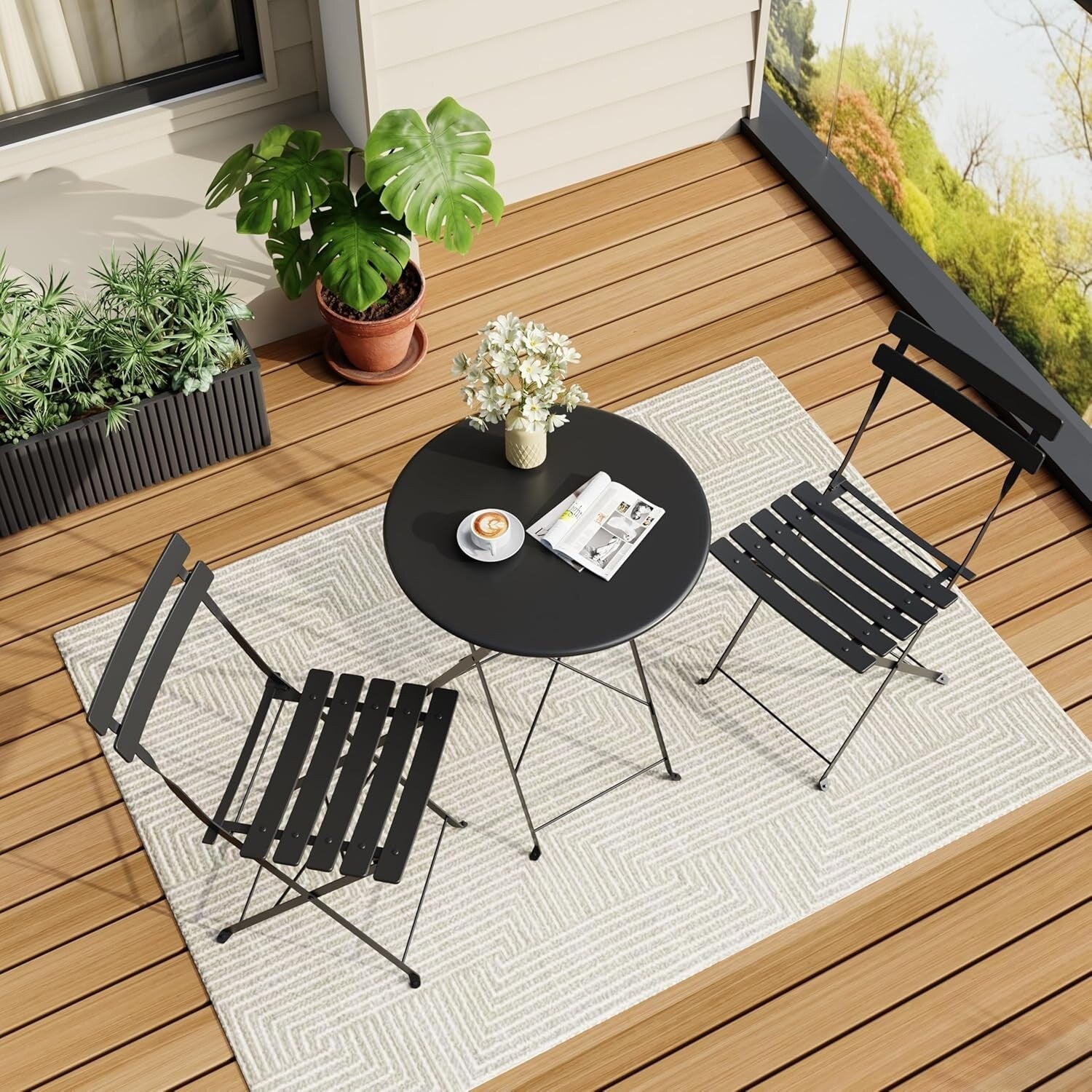 3-teiliges Bistro-Set für die Terrasse