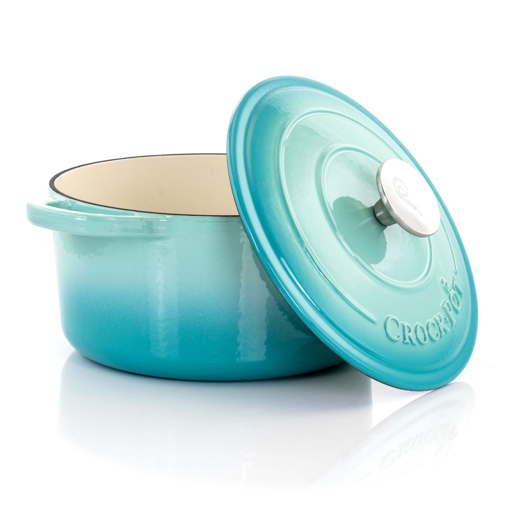 3-Quart-Schmortopf aus emailliertem Gusseisen in Arktis-Türkis