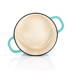 3-Quart-Schmortopf aus emailliertem Gusseisen in Arktis-Türkis