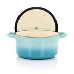 3-Quart-Schmortopf aus emailliertem Gusseisen in Arktis-Türkis