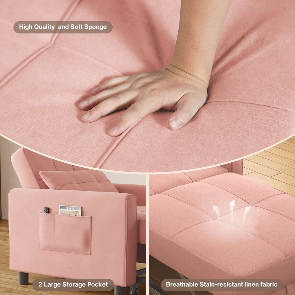 3-in-1 verstellbares Schlafsofa, Ausziehsessel-Sofa, wandelbares Klappbett für das Wohnzimmer