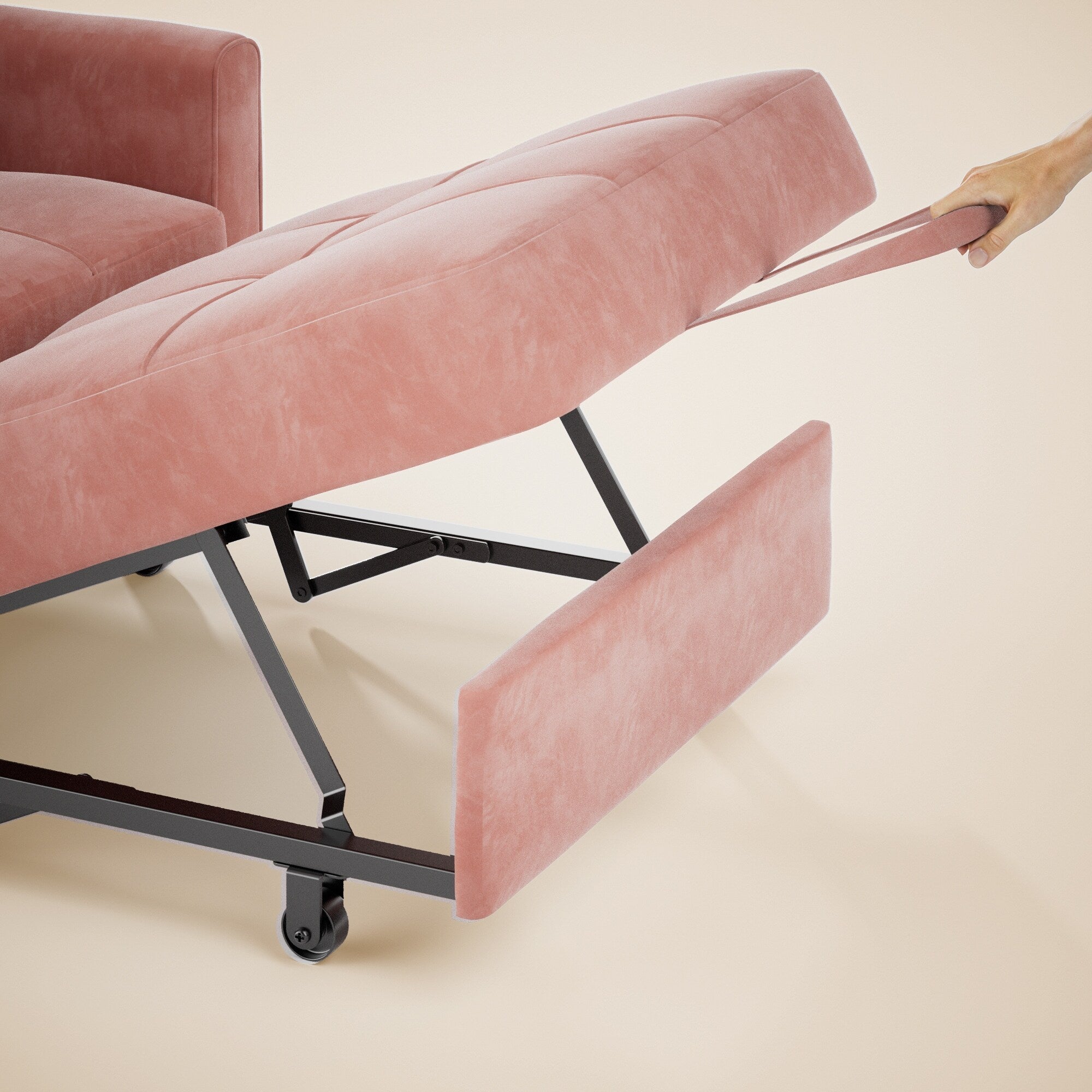 3-in-1 verstellbares Schlafsofa, Ausziehsessel-Sofa, wandelbares Klappbett für das Wohnzimmer