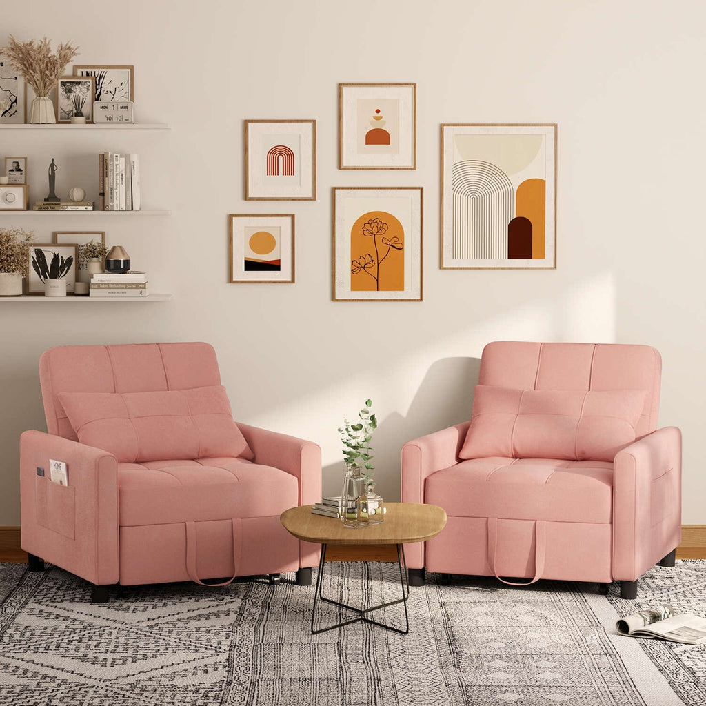 3-in-1 verstellbares Schlafsofa, Ausziehsessel-Sofa, wandelbares Klappbett für das Wohnzimmer
