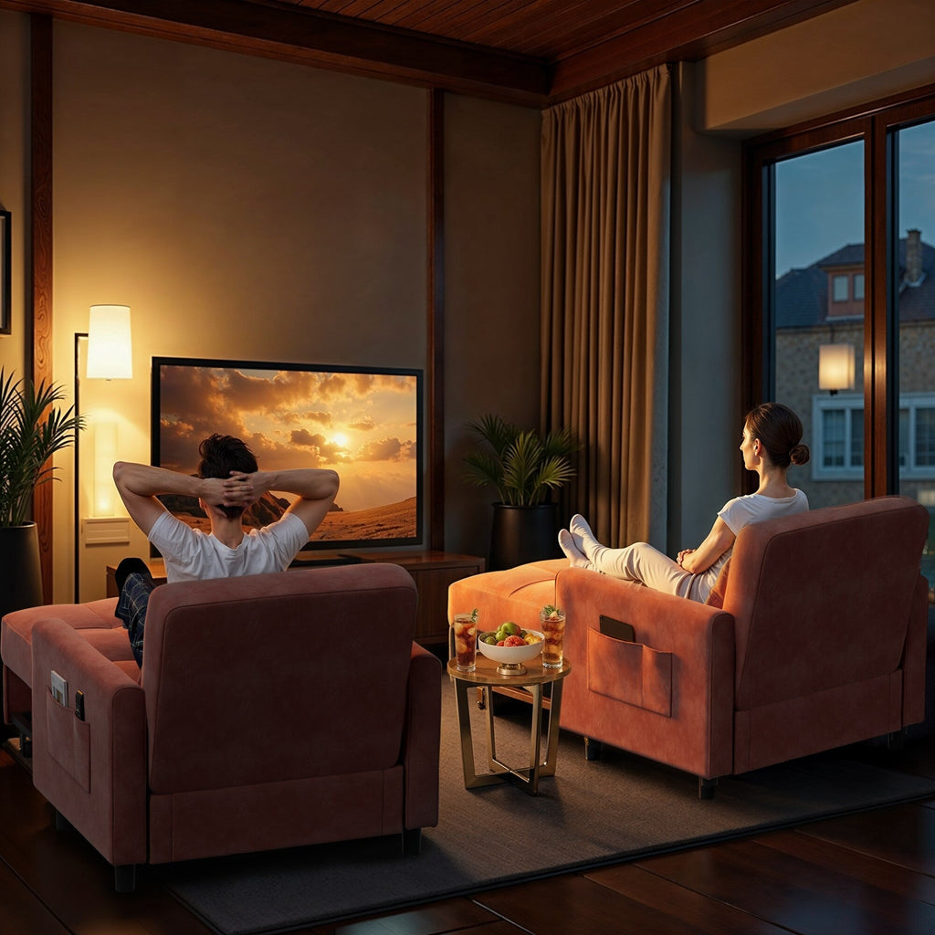 3-in-1 verstellbares Schlafsofa, Ausziehsessel-Sofa, wandelbares Klappbett für das Wohnzimmer