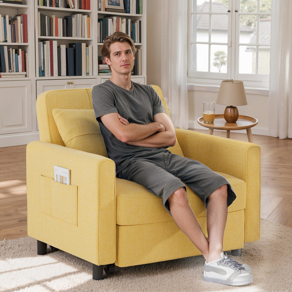 3-in-1 verstellbares Schlafsofa, Ausziehsessel-Sofa, wandelbares Klappbett für das Wohnzimmer