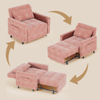 3-in-1 verstellbares Schlafsofa, Ausziehsessel-Sofa, wandelbares Klappbett für das Wohnzimmer