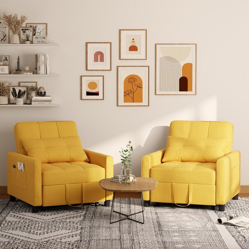 3-in-1 verstellbares Schlafsofa, Ausziehsessel-Sofa, wandelbares Klappbett für das Wohnzimmer