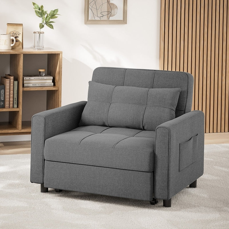 3-in-1 verstellbares Schlafsofa, Ausziehsessel-Sofa, wandelbares Klappbett für das Wohnzimmer