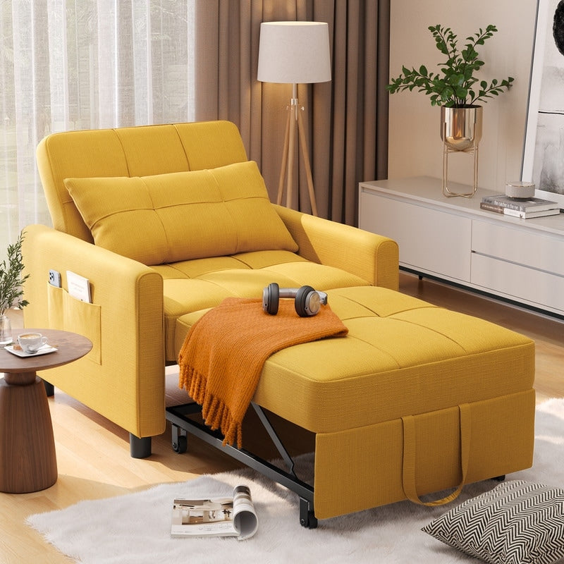 3-in-1 verstellbares Schlafsofa, Ausziehsessel-Sofa, wandelbares Klappbett für das Wohnzimmer