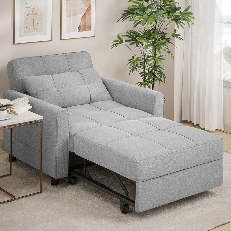 3-in-1 verstellbares Schlafsofa, Ausziehsessel-Sofa, wandelbares Klappbett für das Wohnzimmer