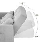 3-in-1 verstellbares Schlafsofa, Ausziehsessel-Sofa, wandelbares Klappbett für das Wohnzimmer