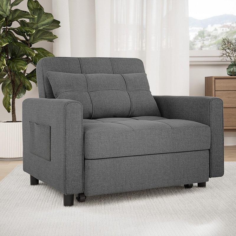 3-in-1 verstellbares Schlafsofa, Ausziehsessel-Sofa, wandelbares Klappbett für das Wohnzimmer