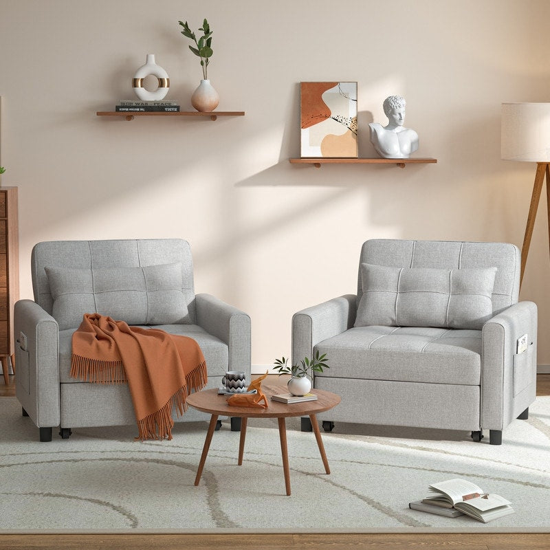 3-in-1 verstellbares Schlafsofa, Ausziehsessel-Sofa, wandelbares Klappbett für das Wohnzimmer