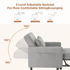 3-in-1 verstellbares Schlafsofa, Ausziehsessel-Sofa, wandelbares Klappbett für das Wohnzimmer
