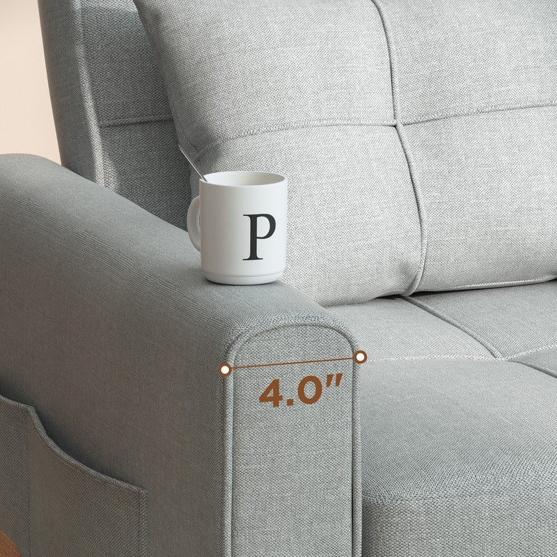 3-in-1 verstellbares Schlafsofa, Ausziehsessel-Sofa, wandelbares Klappbett für das Wohnzimmer