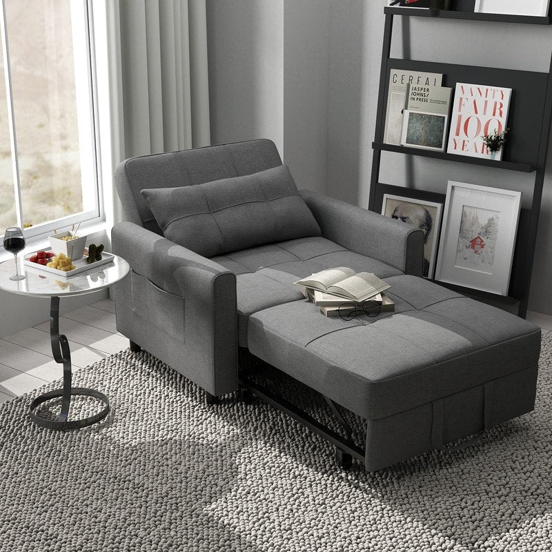 3-in-1 verstellbares Schlafsofa, Ausziehsessel-Sofa, wandelbares Klappbett für das Wohnzimmer