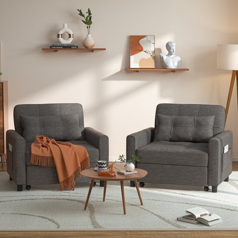 3-in-1 verstellbares Schlafsofa, Ausziehsessel-Sofa, wandelbares Klappbett für das Wohnzimmer