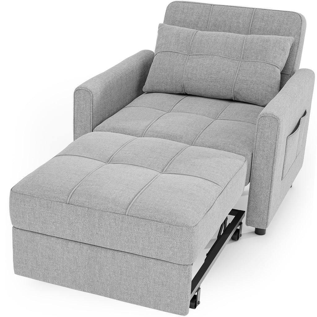 3-in-1-Schlafsofa, ausziehbarer Sessel, wandelbare, verstellbare, faltbare Polsterliege