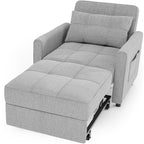 3-in-1-Schlafsofa, ausziehbarer Sessel, wandelbare, verstellbare, faltbare Polsterliege