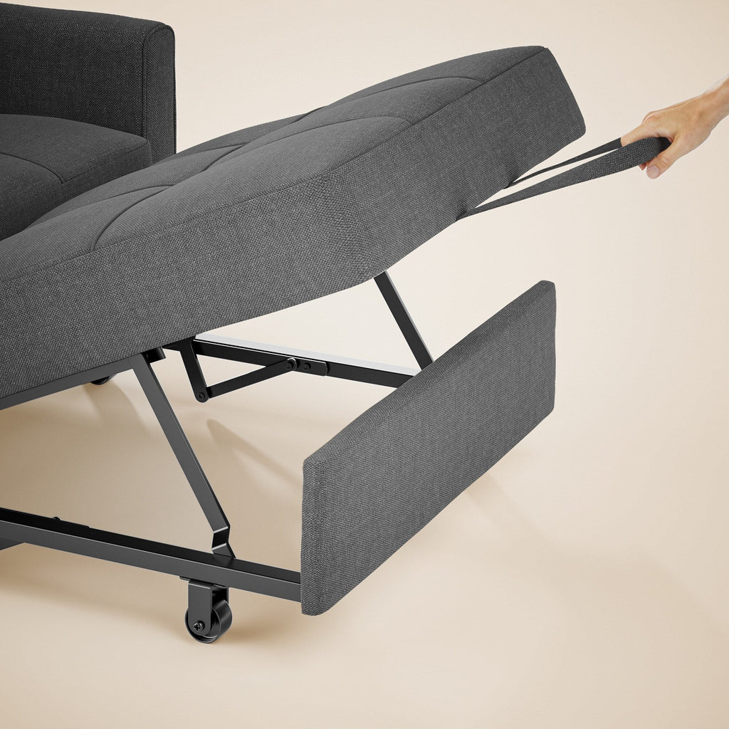 3-in-1-Schlafsofa, ausziehbarer Sessel, wandelbare, verstellbare, faltbare Polsterliege