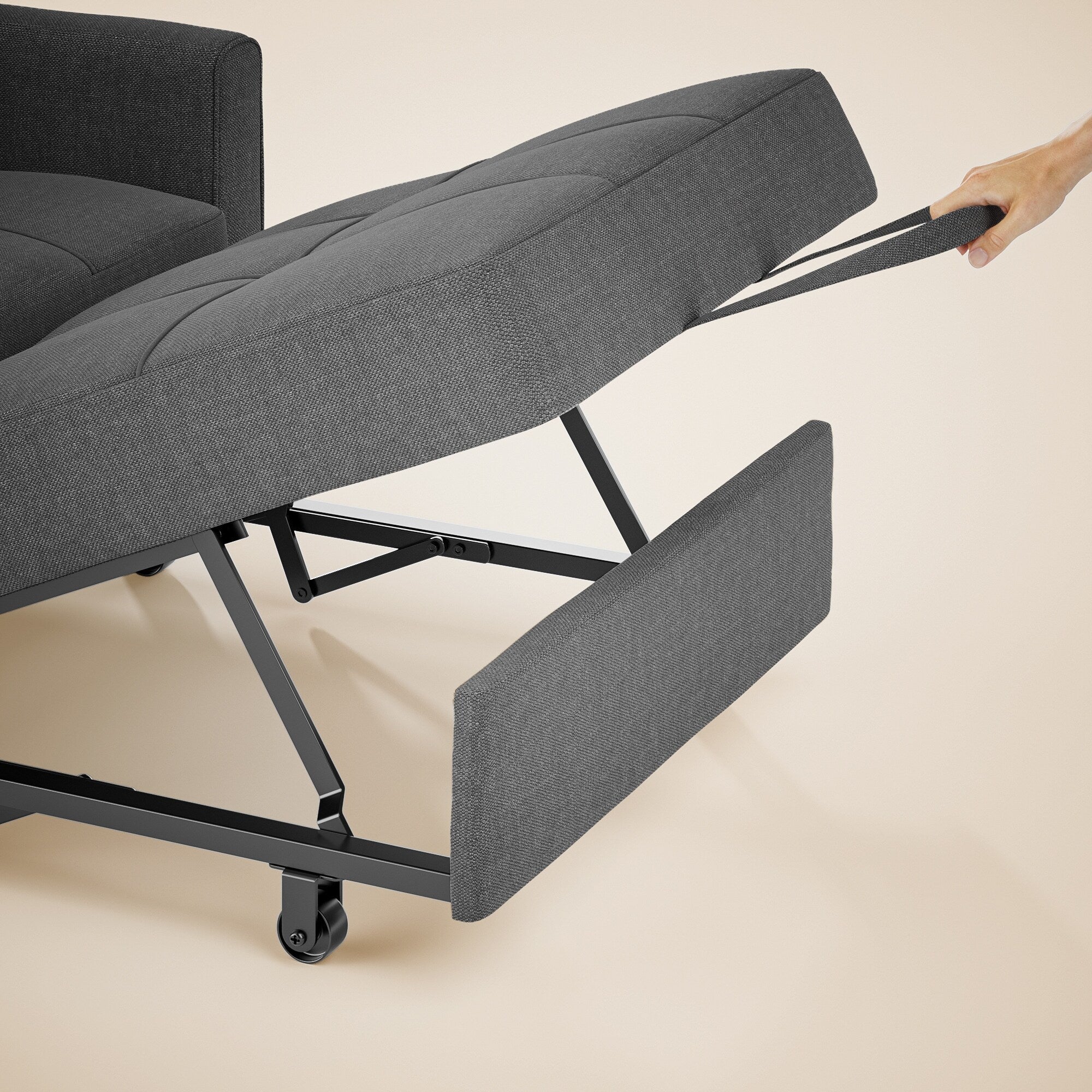 3-in-1-Schlafsofa, ausziehbarer Sessel, wandelbare, verstellbare, faltbare Polsterliege