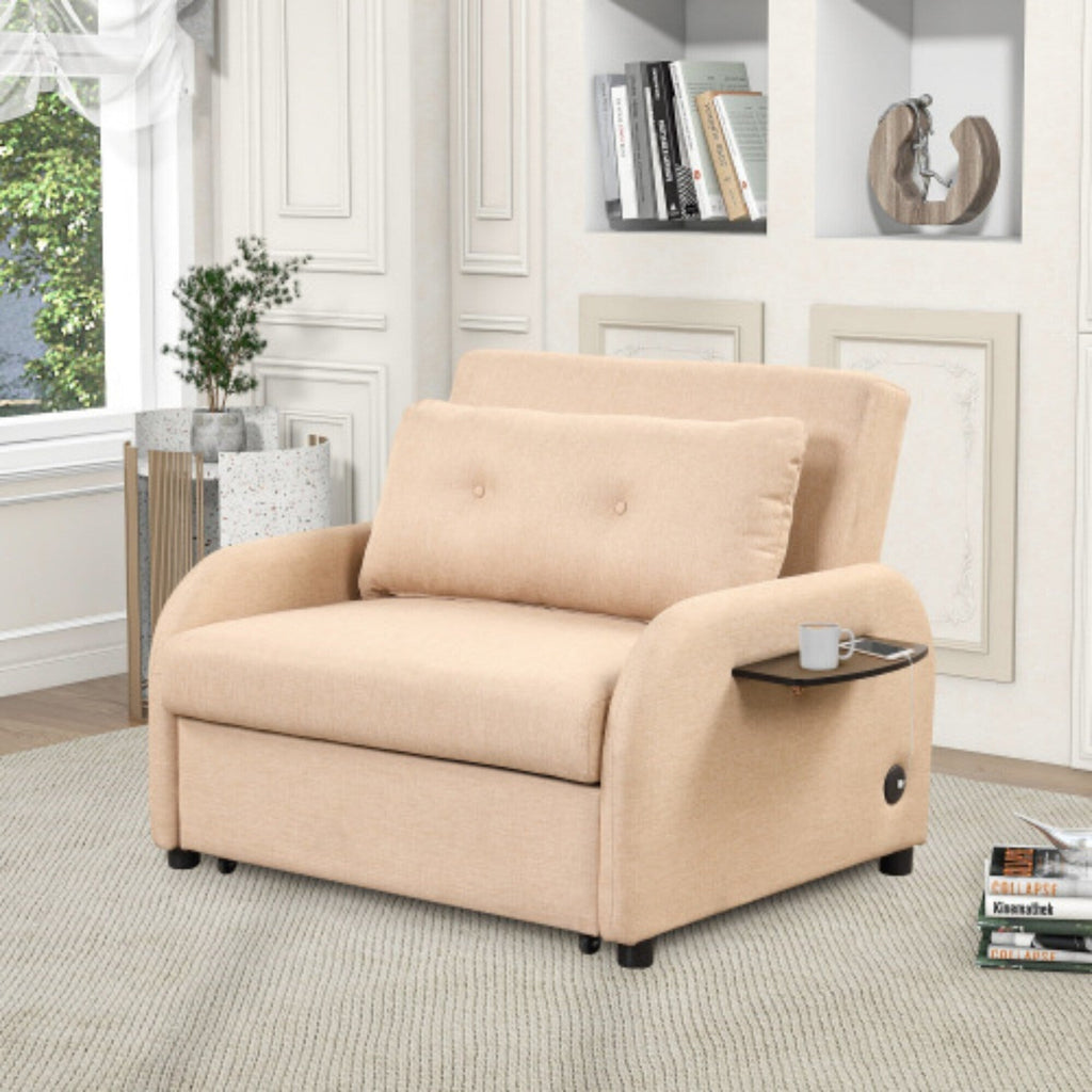 3-in-1-Schlafsofa mit ausziehbarem Tisch und USB-Anschlüssen von Harper&amp;Bright Designs