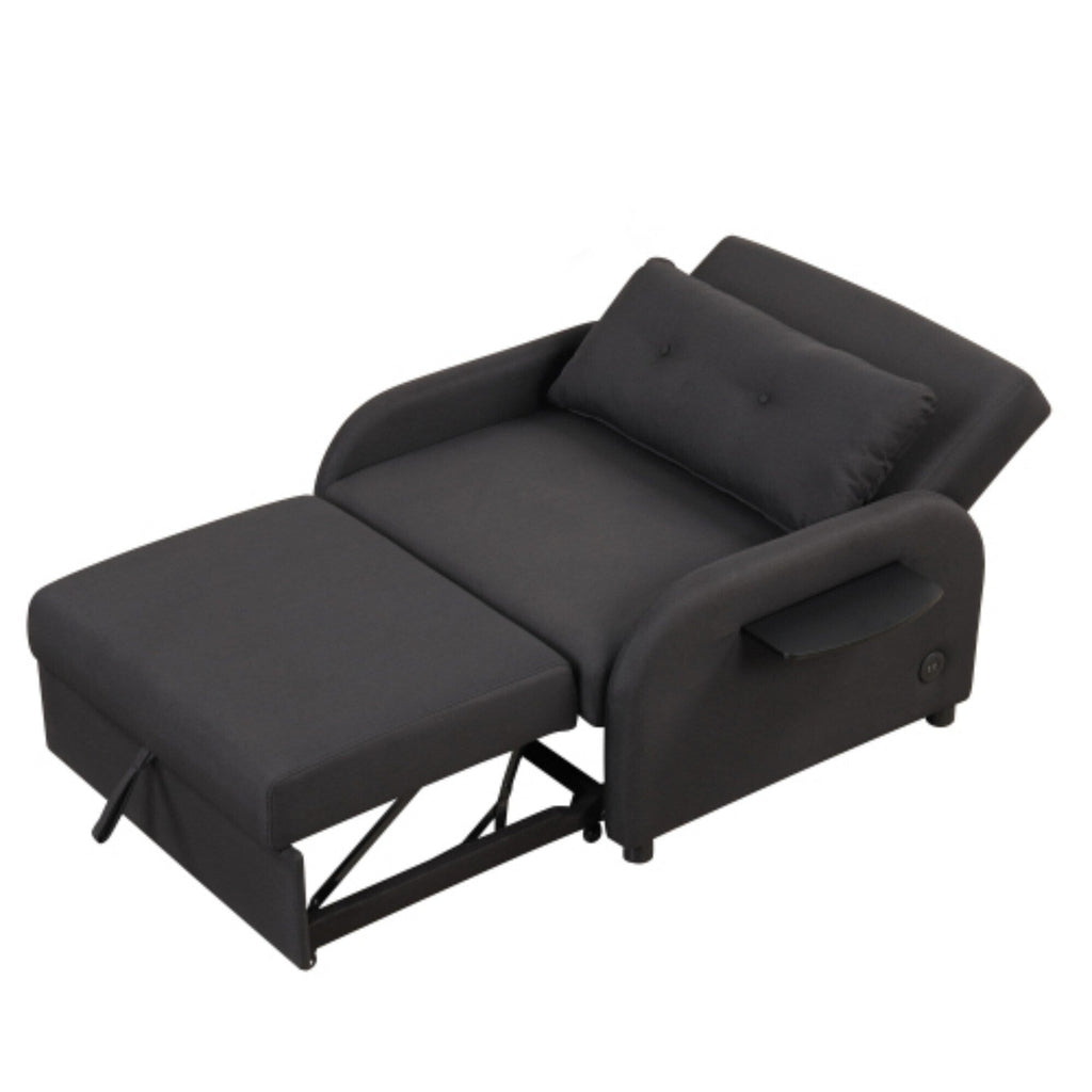 3-in-1-Schlafsofa mit ausziehbarem Tisch und USB-Anschlüssen von Harper&amp;Bright Designs