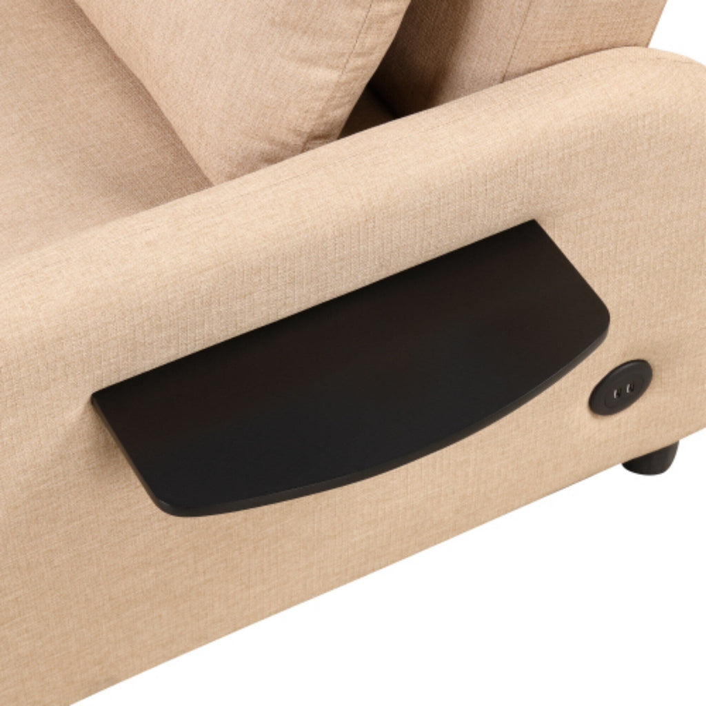 3-in-1-Schlafsofa mit ausziehbarem Tisch und USB-Anschlüssen von Harper&amp;Bright Designs