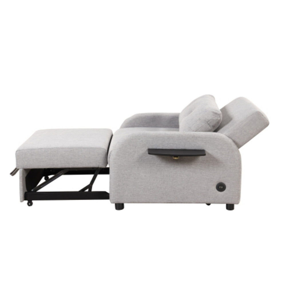 3-in-1-Schlafsofa mit ausziehbarem Tisch und USB-Anschlüssen von Harper&amp;Bright Designs