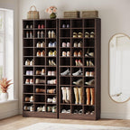 Hoher Schuhschrank für 30 Paar Schuhe, 10-stöckiges weißes Schuhregal aus Holz für Kleiderschrank und Eingangsbereich – 10-stöckig