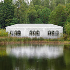 30x10FT Pop-up Oxford-Gewebe mit 8 Sandsäcken und 8 Seitenwänden mit Schleppersack-Überdachung - 30x10x8,8FT(BDH)