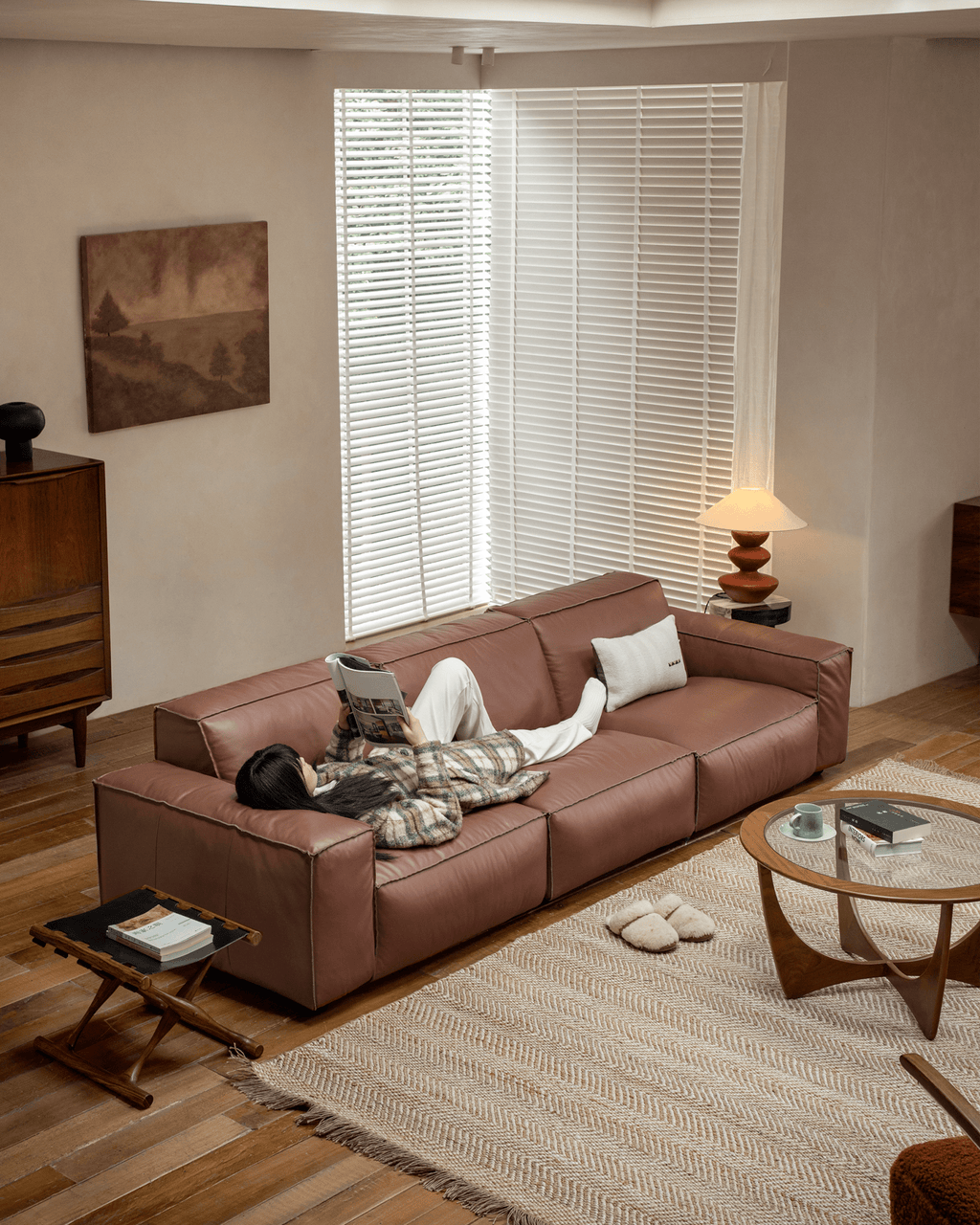 Botan Leather Sectional Sofa