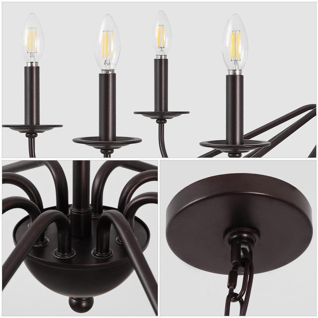 34,75 € 6-flammiger LED-Kronleuchter aus Eisen, von JONATHAN Y