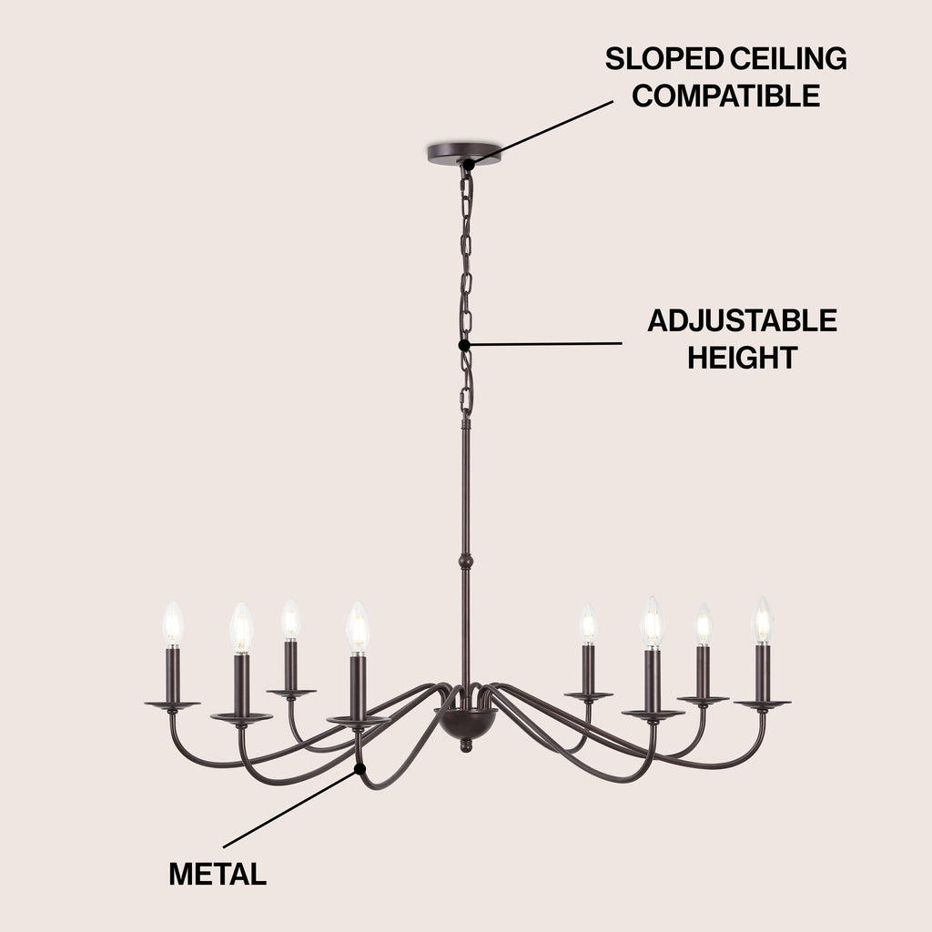 34,75 € 6-flammiger LED-Kronleuchter aus Eisen, von JONATHAN Y