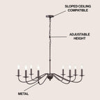 34,75 € 6-flammiger LED-Kronleuchter aus Eisen, von JONATHAN Y