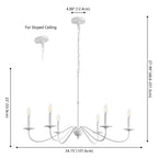 34,75 € 6-flammiger LED-Kronleuchter aus Eisen, von JONATHAN Y